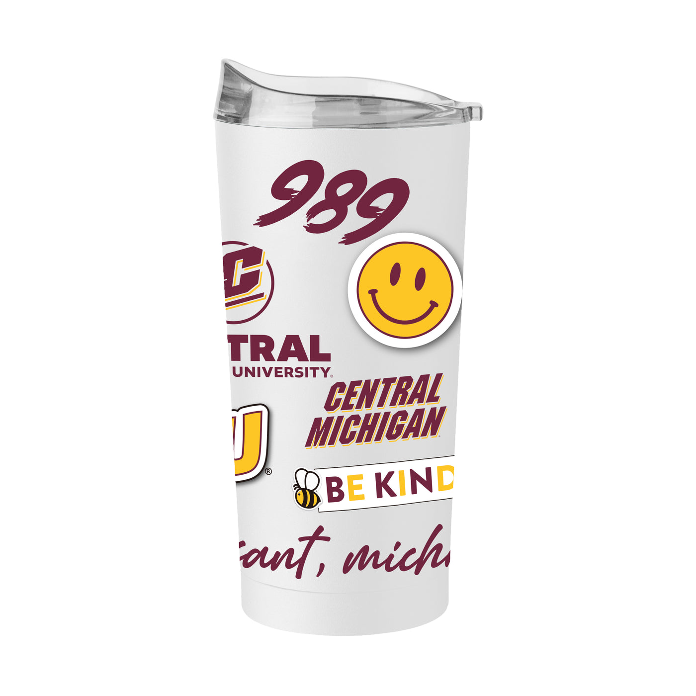 Central Michigan 20oz Native Powder Coat Tumbler