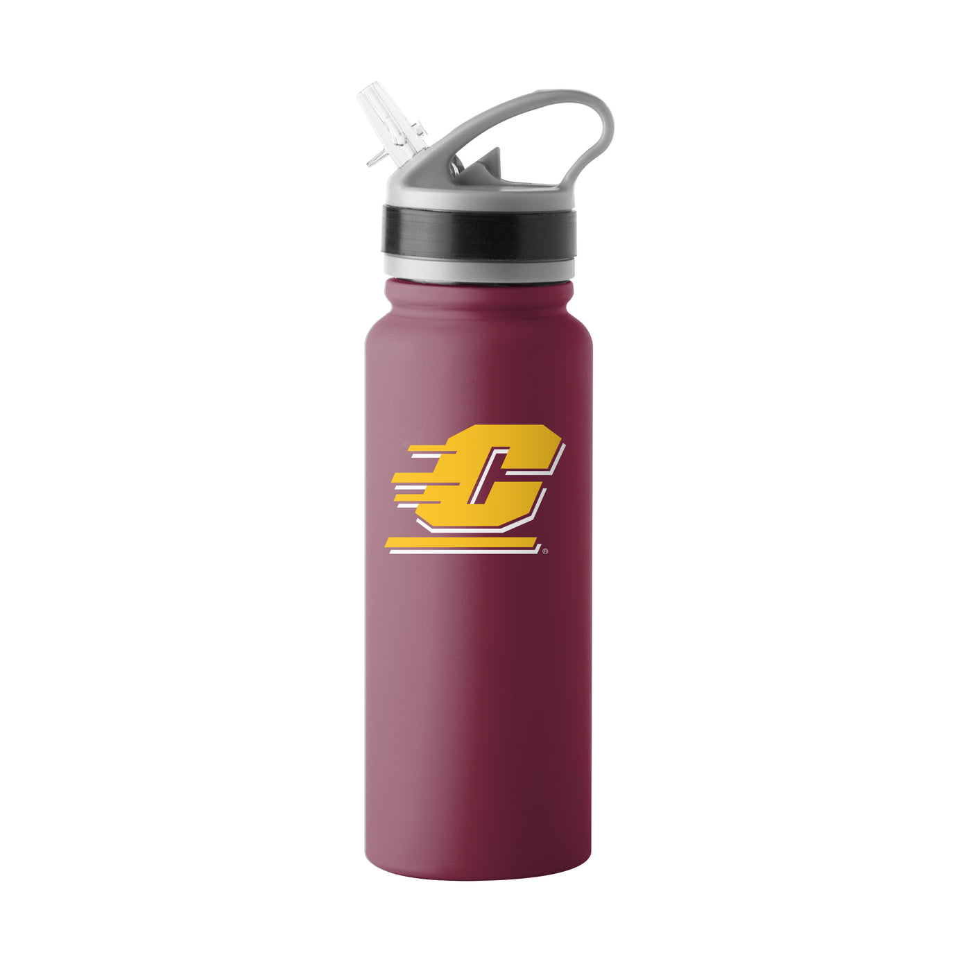 Central Michigan 25oz Logo SingleWall FlipTop Bottle