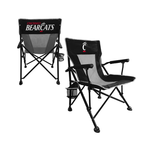 Cincinnati Hard Arm Chair by Logo Brands, sturdy furniture with padded armrests and plush seat cushion, ideal for sports fan spaces