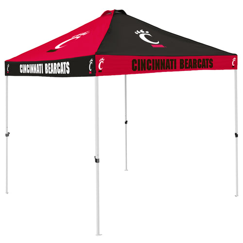 Cincinnati Checkerboard Canopy shelter by Logo Brands with black and white checkerboard design, providing shade and outdoor coverage