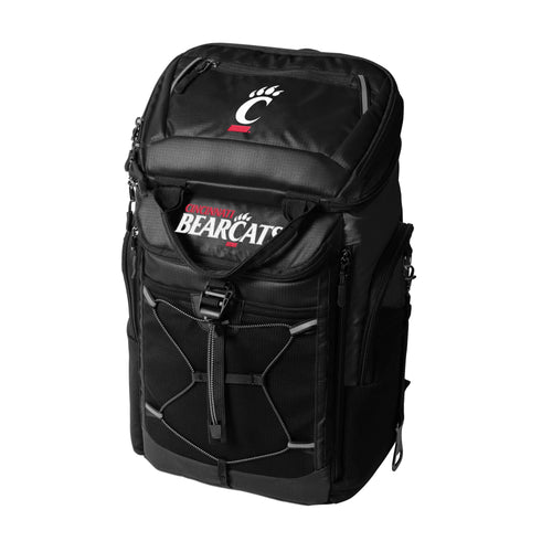 Cincinnati 26 Can Backpack Cooler by Logo Brands showing insulated cooler with shoulder straps for easy carrying.