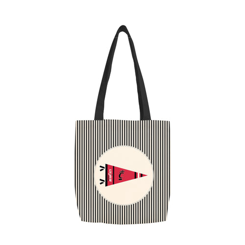 Cincinnati Classic Pennant Canvas Tote bag with logo branding, featuring a durable canvas material and classic pennant design.