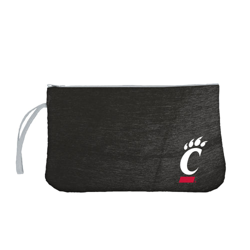 Cincinnati Crosshatch Wristlet bag by Logo Brands featuring a textured crosshatch pattern and wrist strap for carrying.