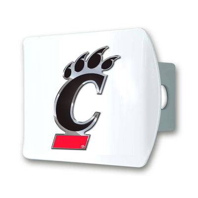 University of Cincinnati Color on White Hitch Cover