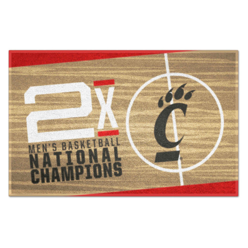 University of Cincinnati Dynasty Starter Mat by Logo Brands, featuring team colors and logo, ideal for college sports fans.
