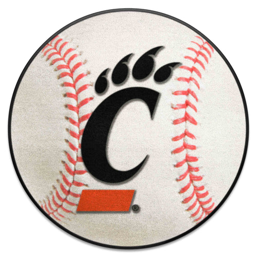 University of Cincinnati baseball mat by Logo Brands, featuring team logo and vibrant colors, ideal for sports fans.