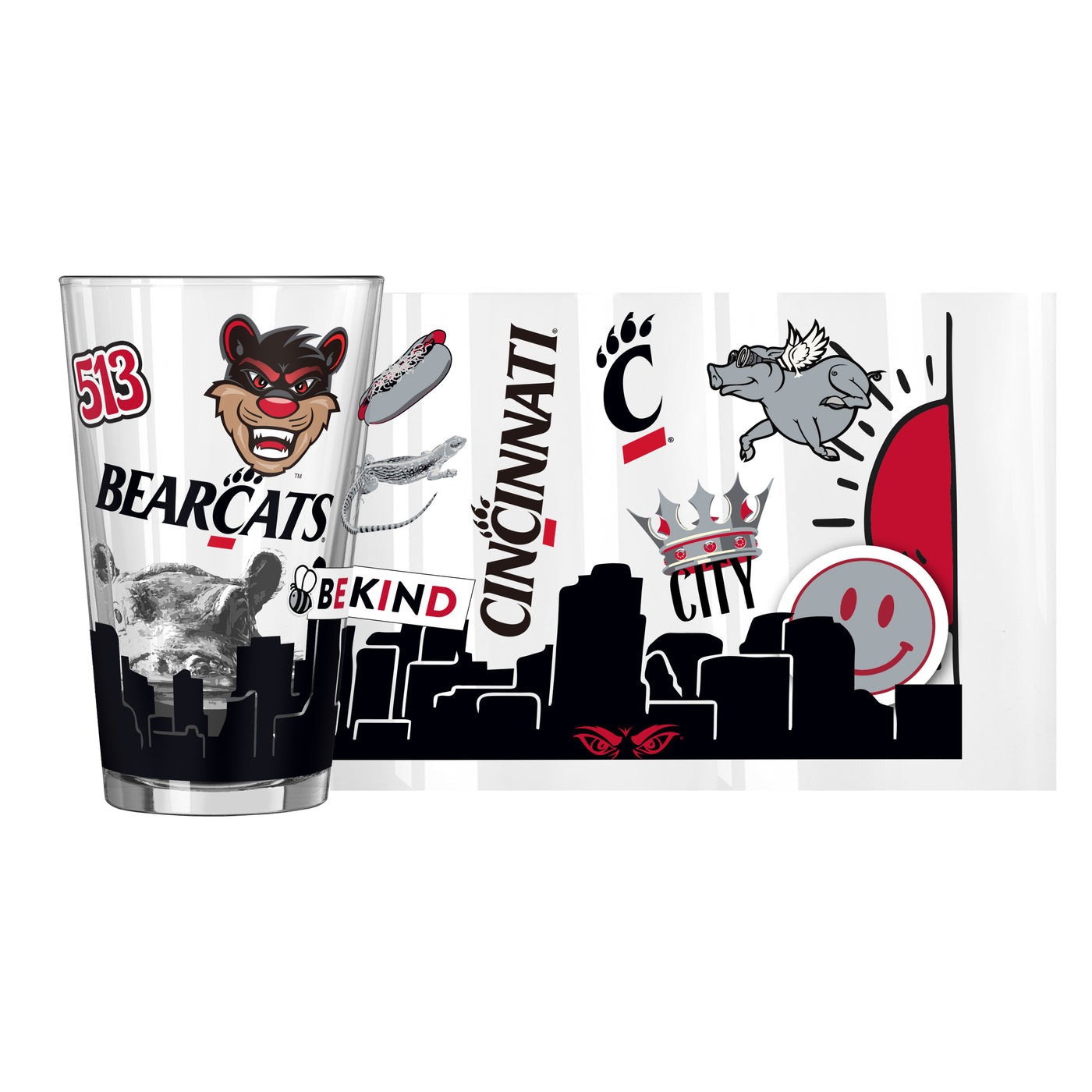 Cincinnati 16oz Native Pint Glass