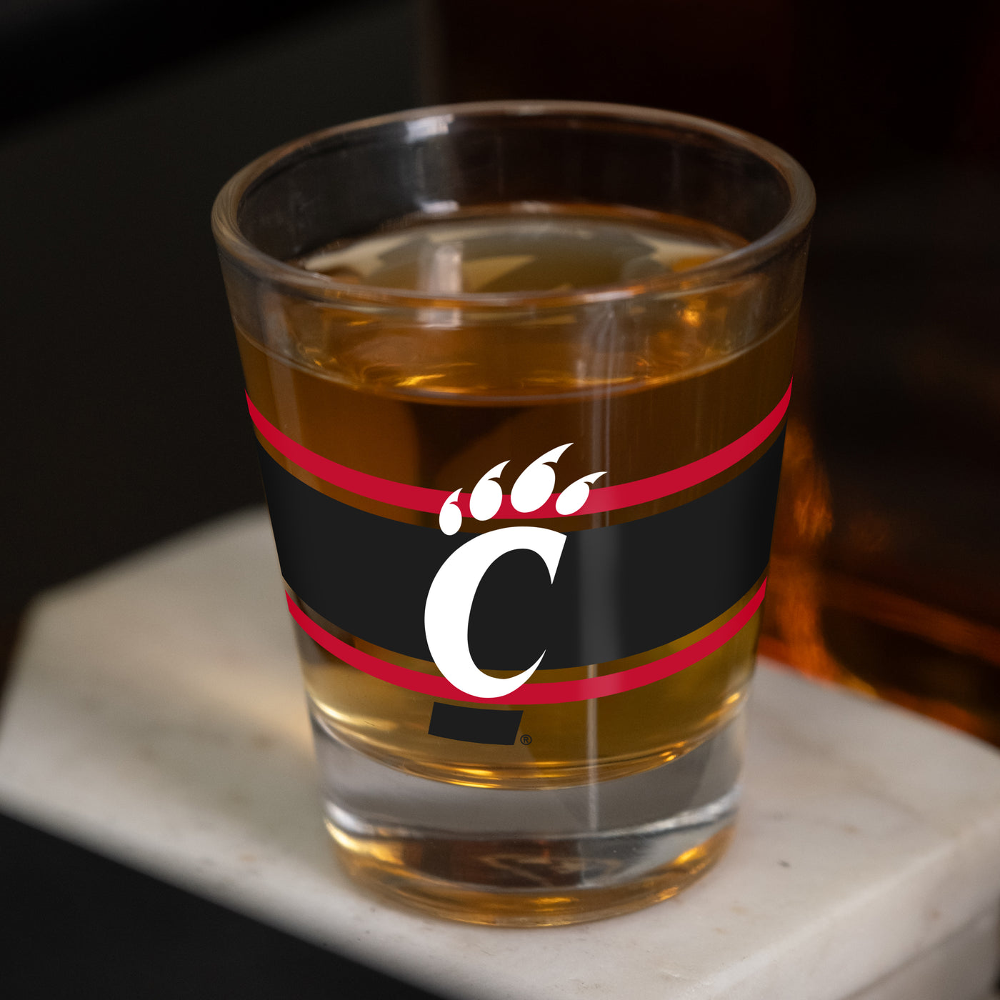 Cincinnati 2oz Stripe Shot Glass - Logo Brands