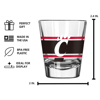 Cincinnati 2oz Stripe Shot Glass - Logo Brands