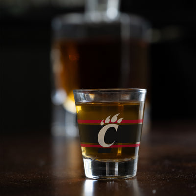 Cincinnati 2oz Stripe Shot Glass - Logo Brands