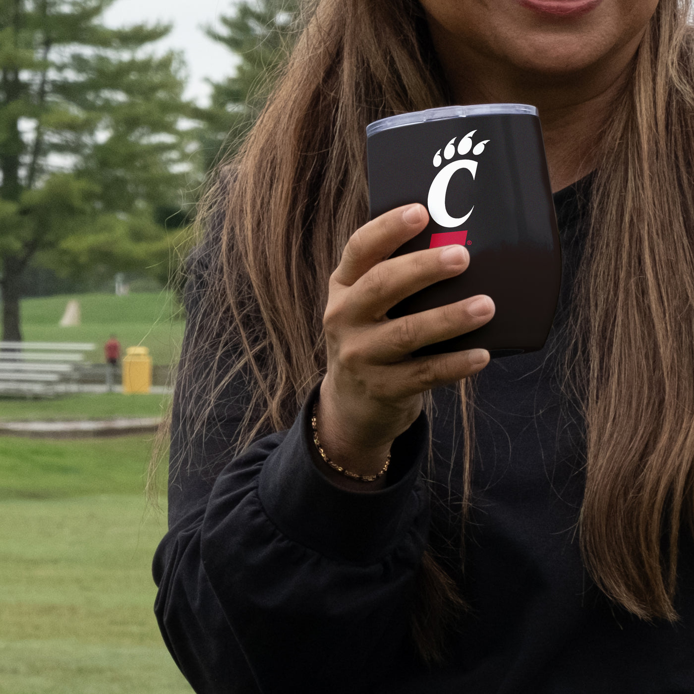 Cincinnati 16oz Gameday Stainless Curved Beverage