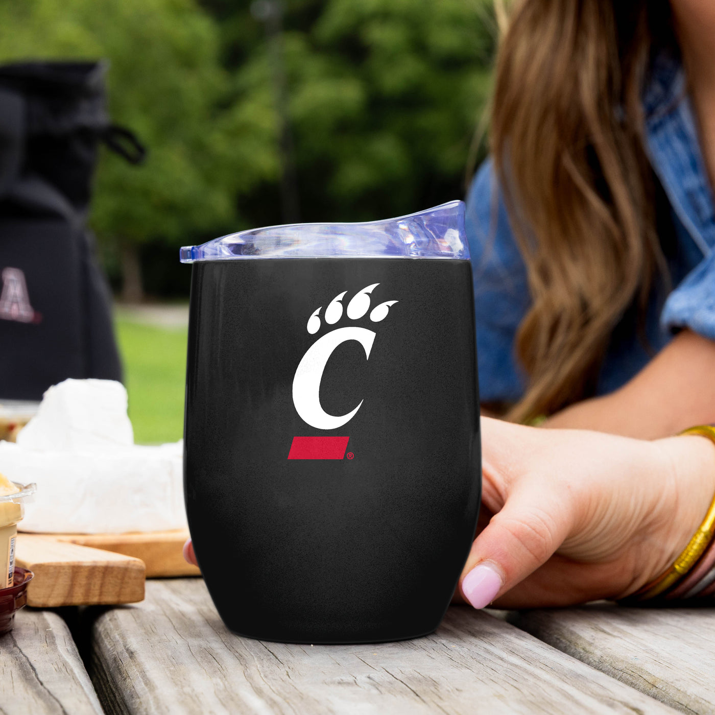 Cincinnati 16oz Gameday Stainless Curved Beverage