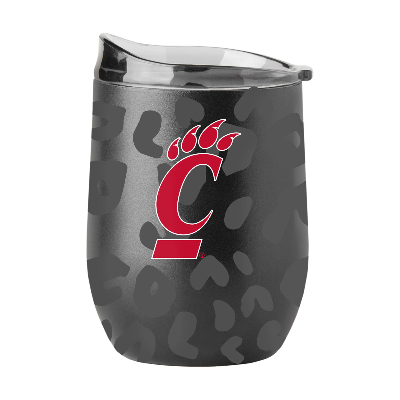 Cincinnati Leopard 16oz Black Powdercoat Curved Beverage