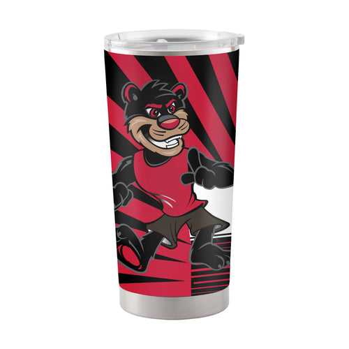 Cincinnati 20oz stainless tumbler with mascot logo, durable drinkware for hot and cold beverages, by Logo Brands.