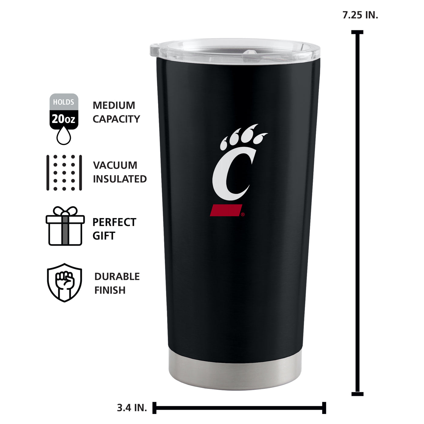 Cincinnati Gameday 20oz Stainless Tumbler
