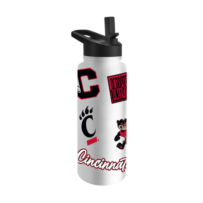 Cincinnati 34oz White Dreamweave Quencher Bottle