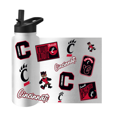 Cincinnati 34oz White Dreamweave Quencher Bottle