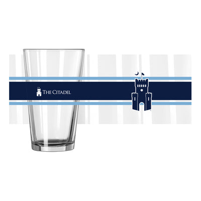 The Citadel 16oz Stripe Pint Glass