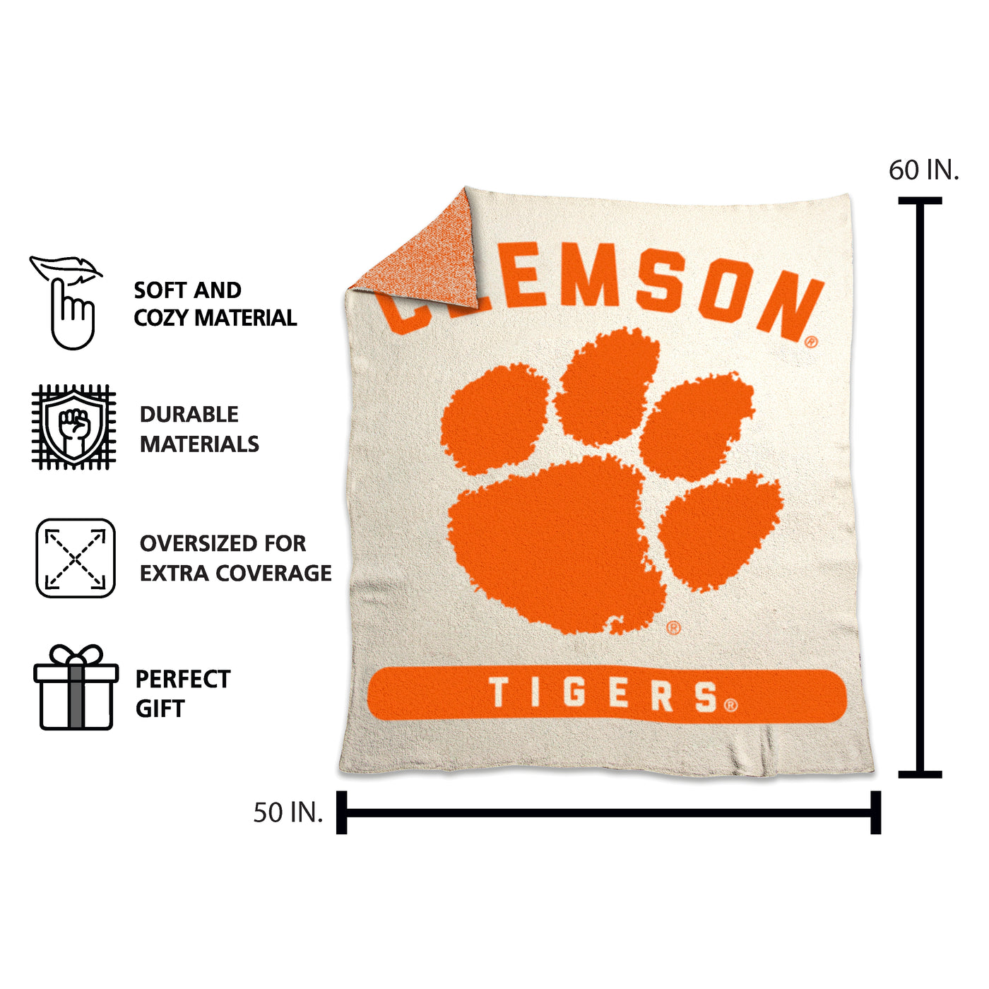 Clemson Prime Luxe Dreams Throw