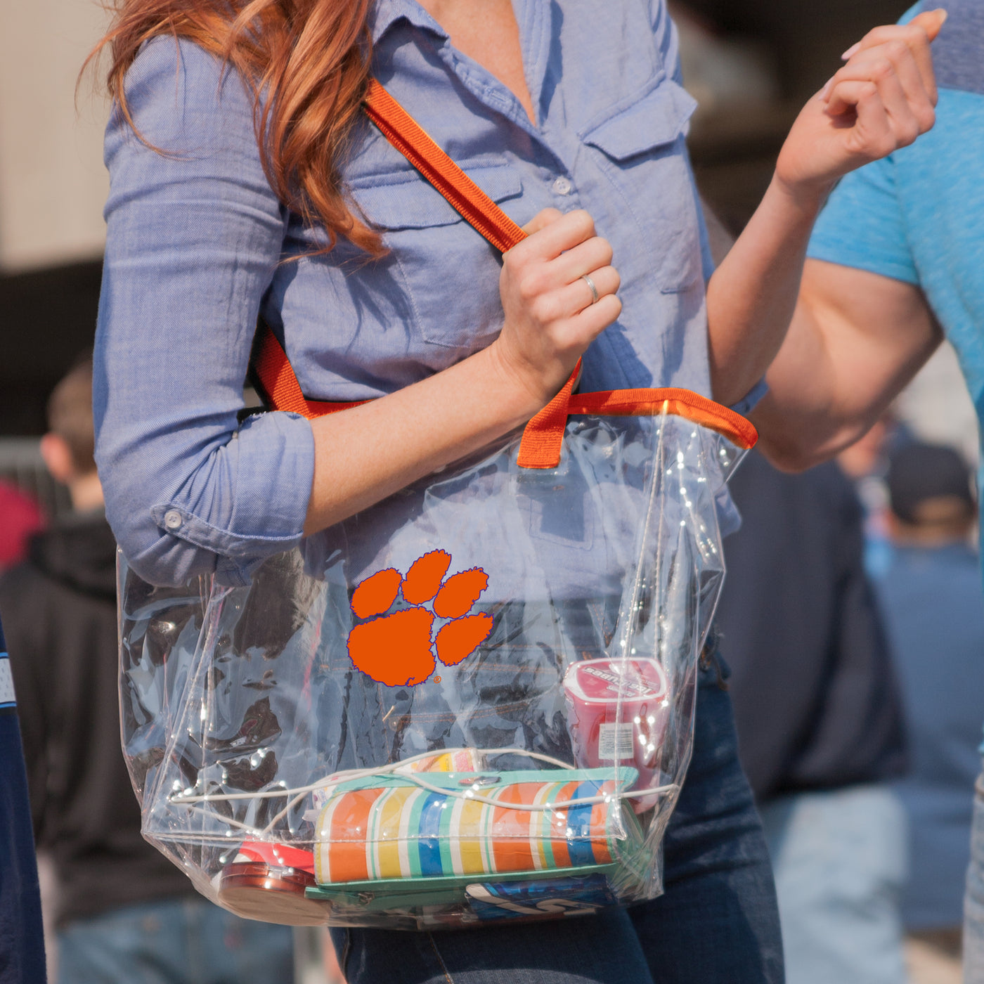 Clemson PVC Statium Tote - Logo Brands