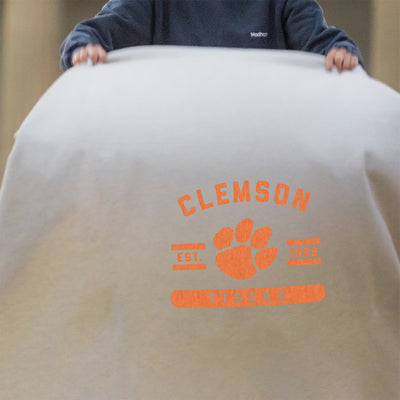 Clemson Oatmeal Sweatshirt Blanket