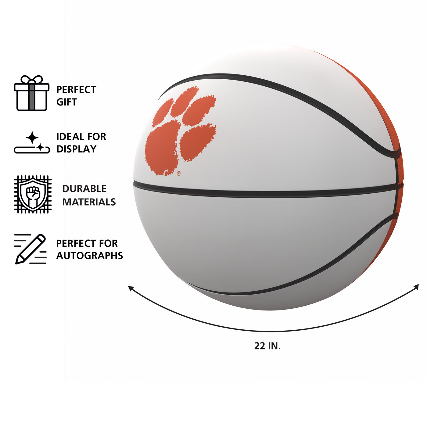Clemson Mini-Size Autograph Basketball