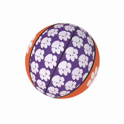 Clemson Repeating Logo Mini-Size Rubber Basketball - Logo Brands