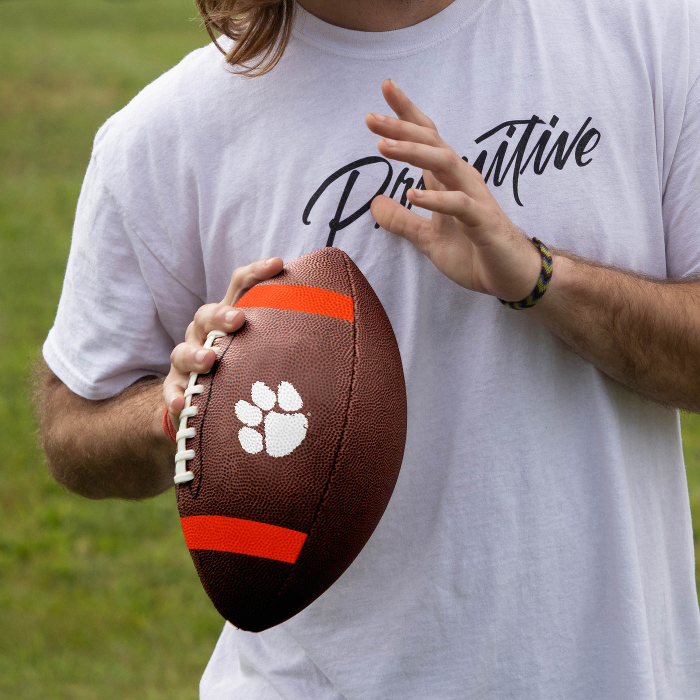 Clemson Team Stripe Official-Size Composite Football - Logo Brands
