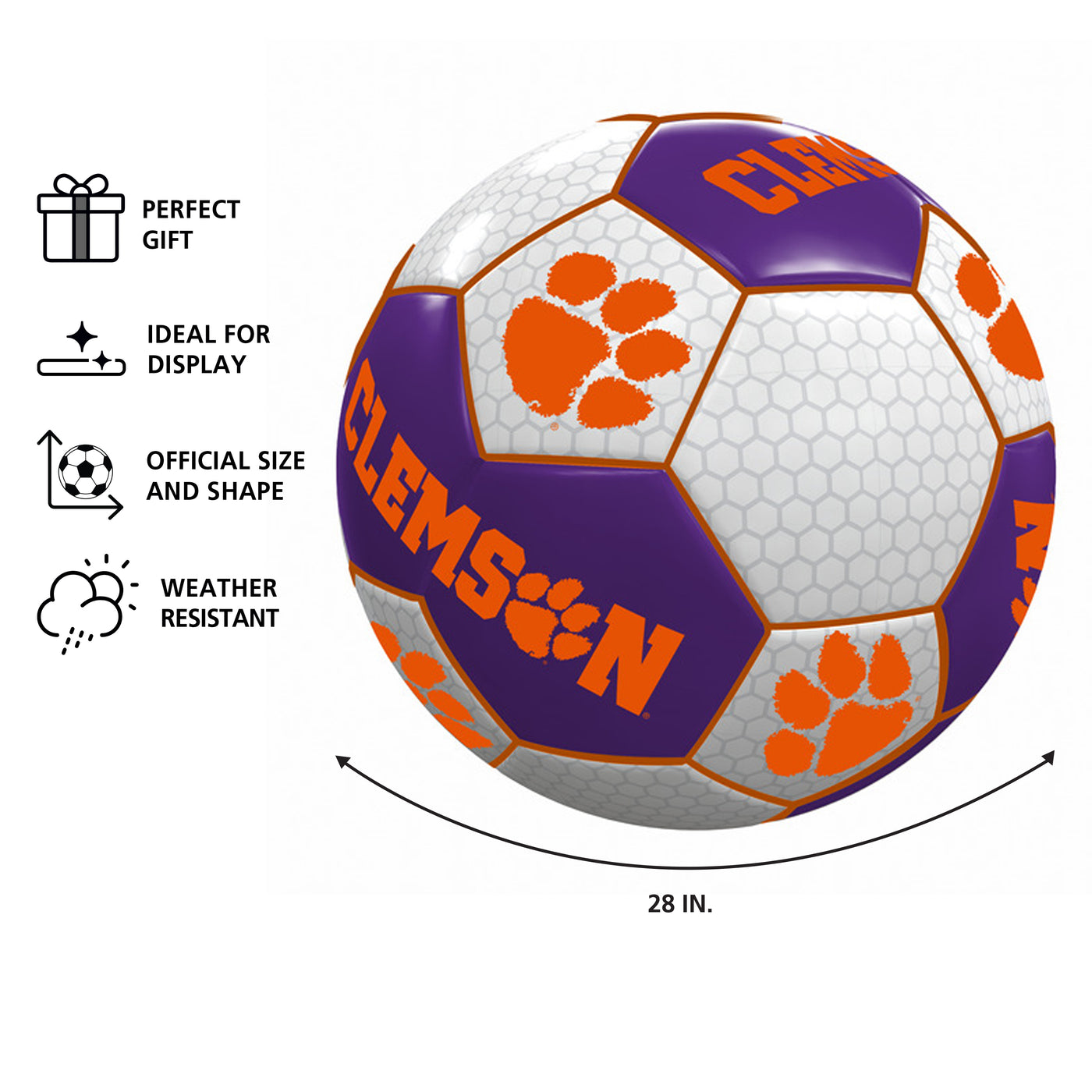Clemson Soccer Ball
