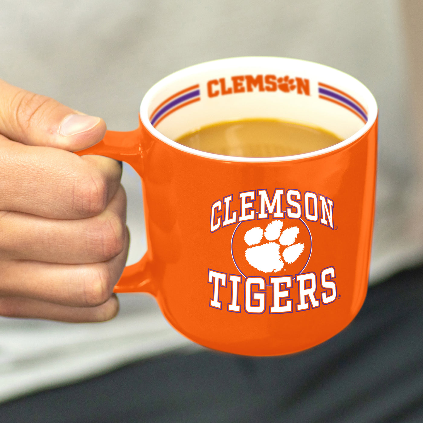 Clemson 15oz Stripe Mug