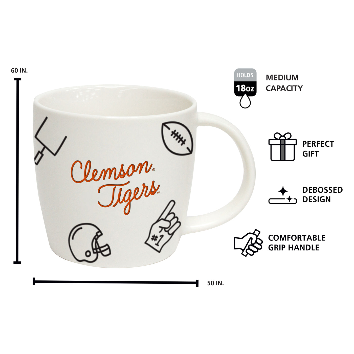Clemson 18oz Playmaker Mug