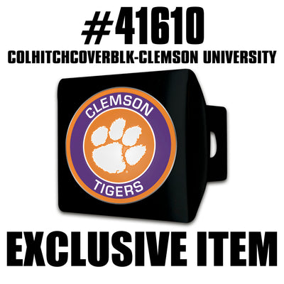 TRINITY Clemson University Color on Black Hitch Cover