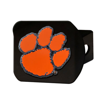 Clemson University Color on Black Hitch Cover