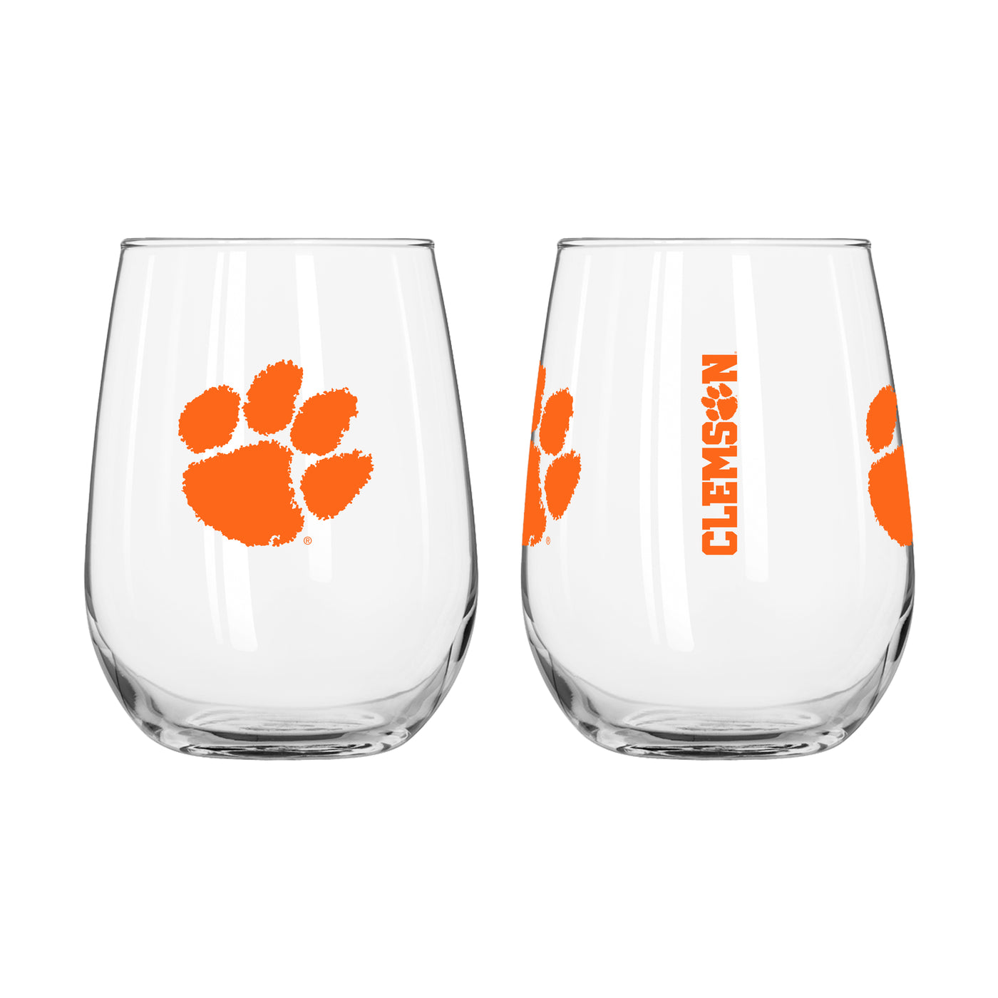 Clemson 16oz Gameday Curved Beverage Glass