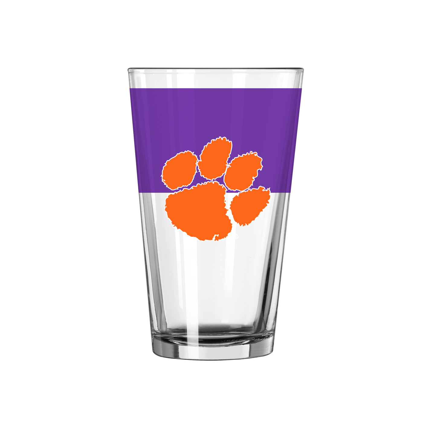 Clemson 16oz Colorblock Pint Glass