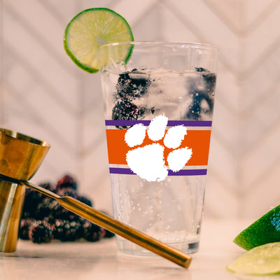 Clemson 16oz Stripe Pint Glass