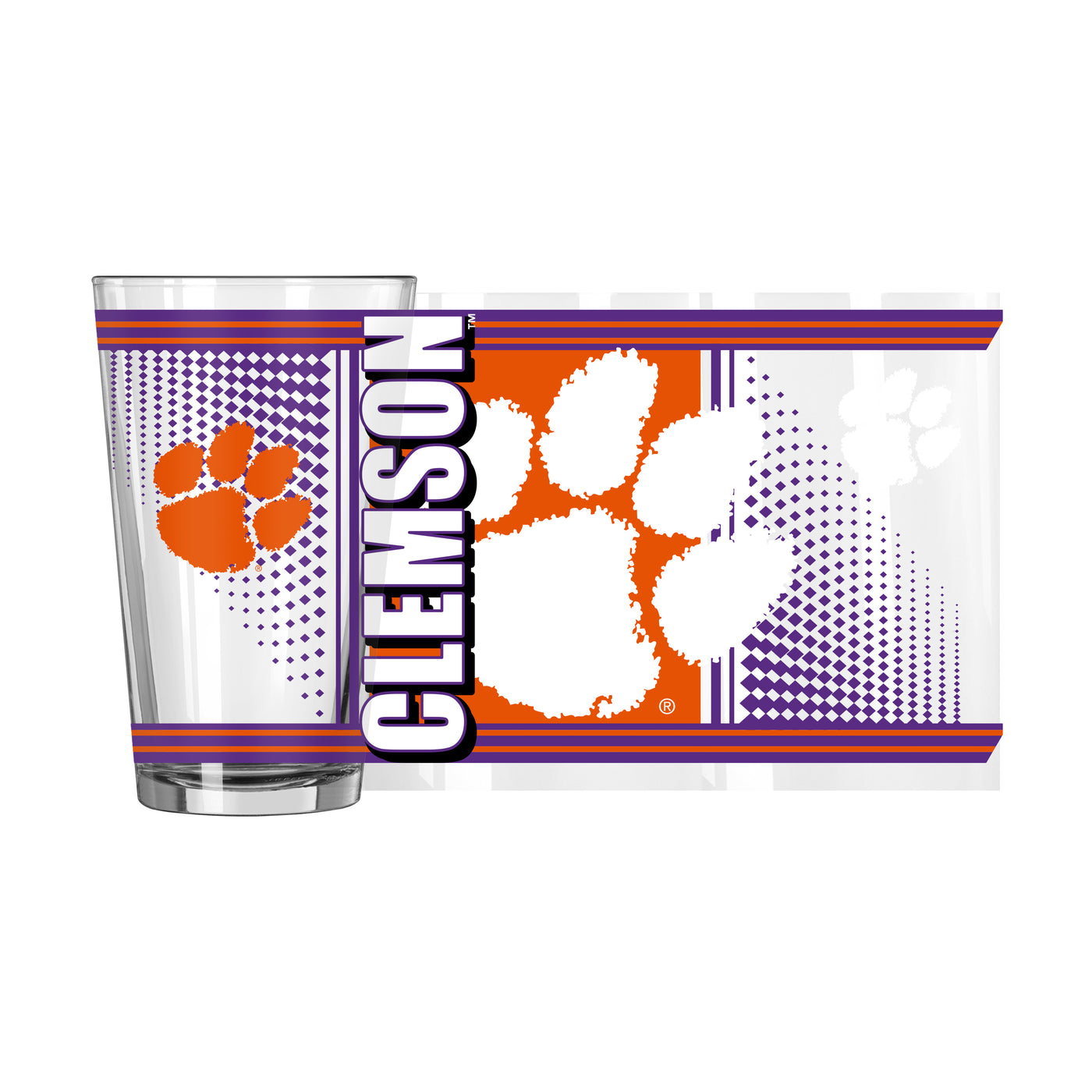 Clemson 16oz Hero Pint Glass