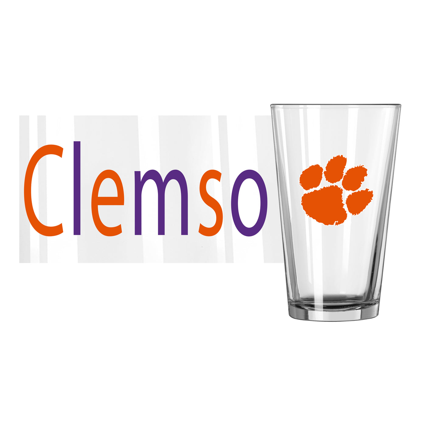 Clemson 16oz Overtime Pint Glass