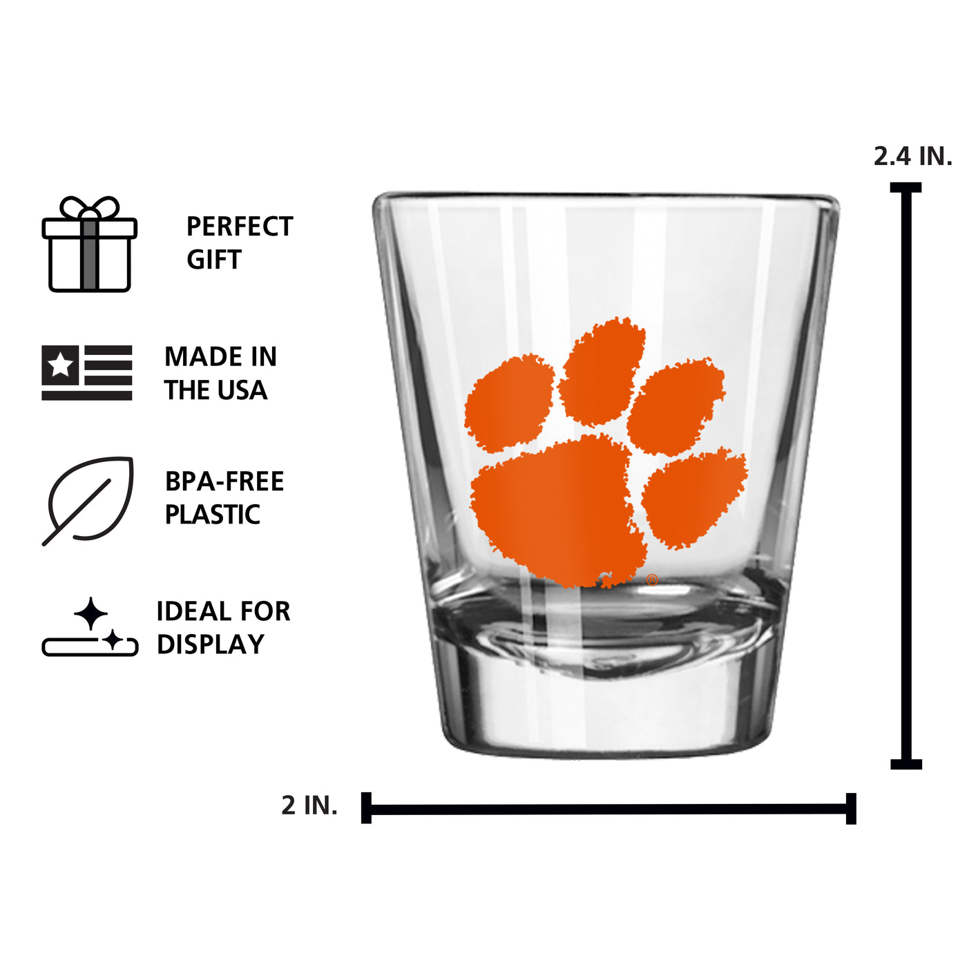 Clemson 2oz Gameday Shot Glass