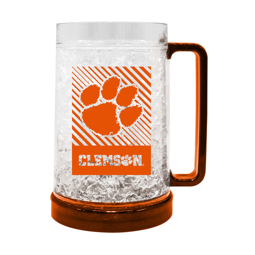 Clemson Freezer Mug by Logo Brands, insulated drinkware with Clemson Tigers logo, designed to keep beverages cold.