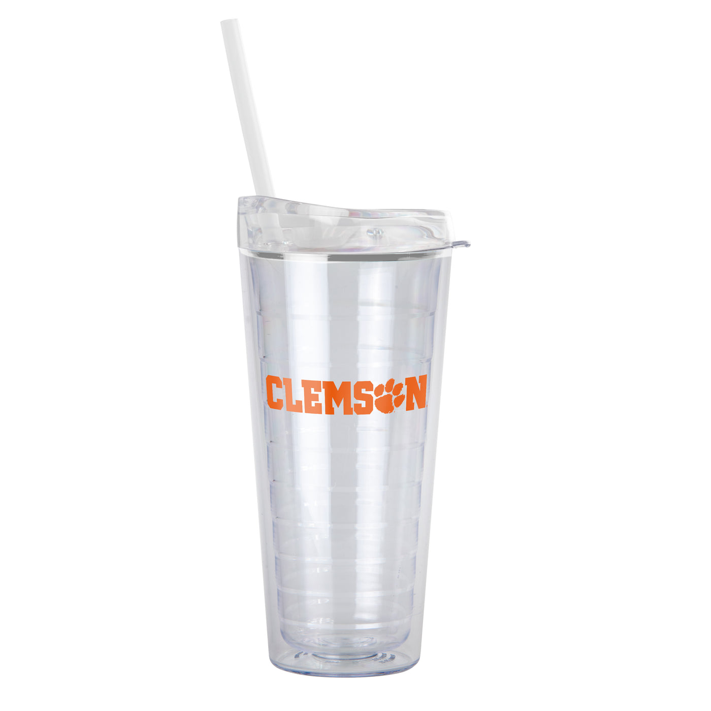 Clemson 22oz Flipside Dbl Wall Clear Tumbler