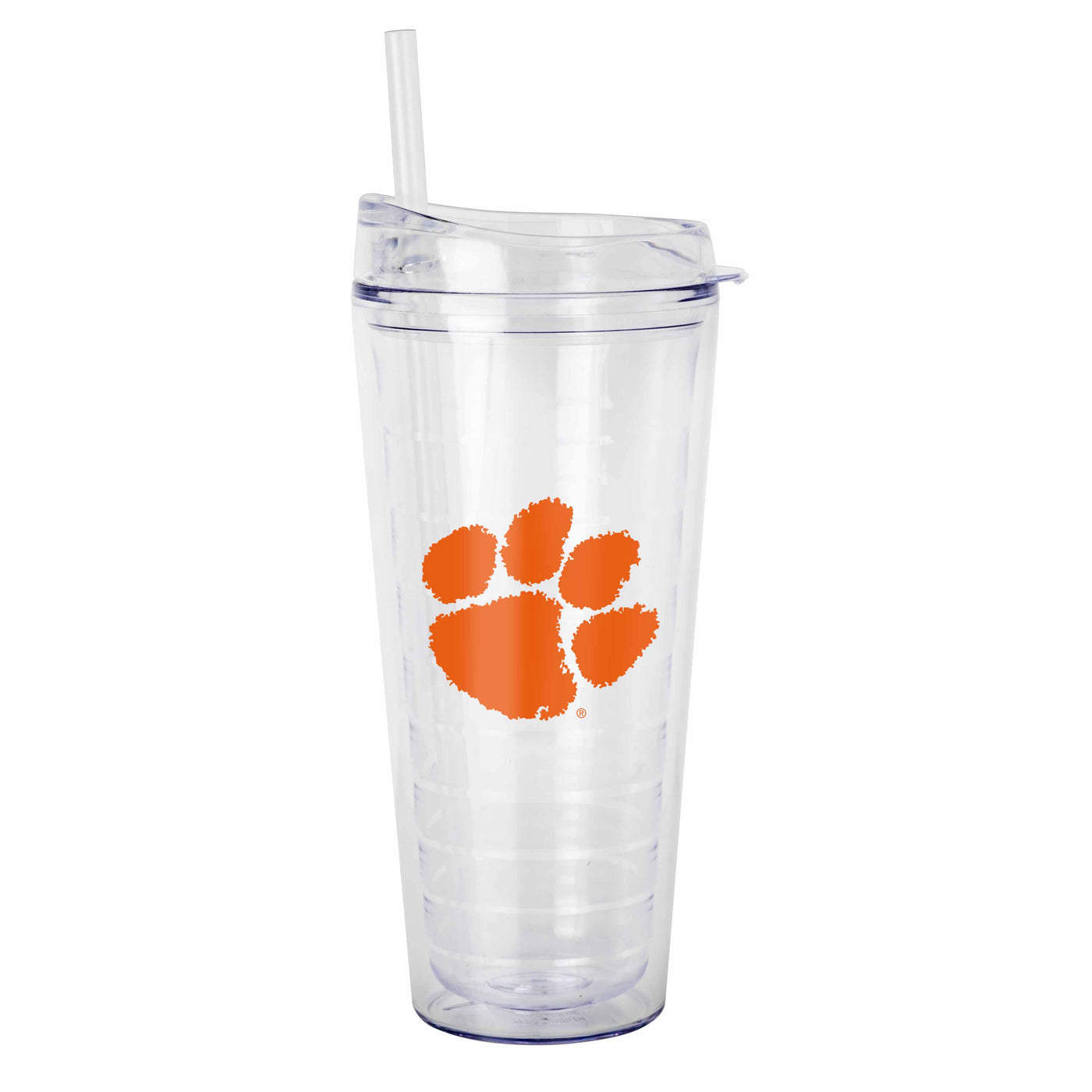 Clemson 22oz Flipside Dbl Wall Clear Tumbler