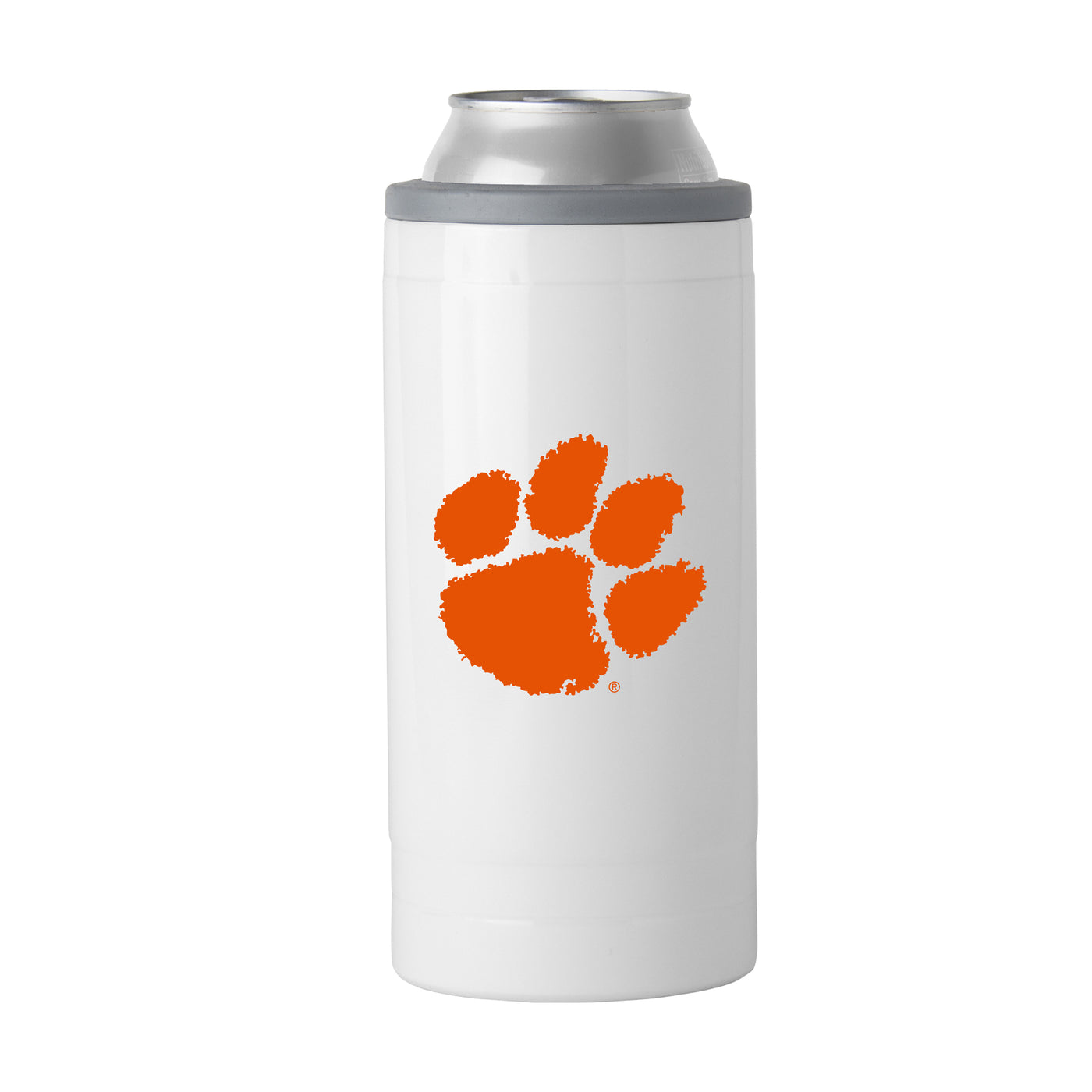 Clemson Letterman 12 oz Slim Can Coolie