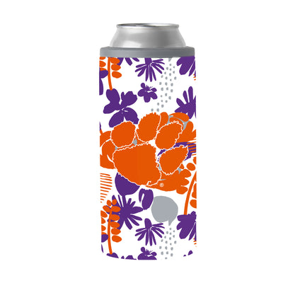 Clemson 12oz Floral Slim Can Coolie