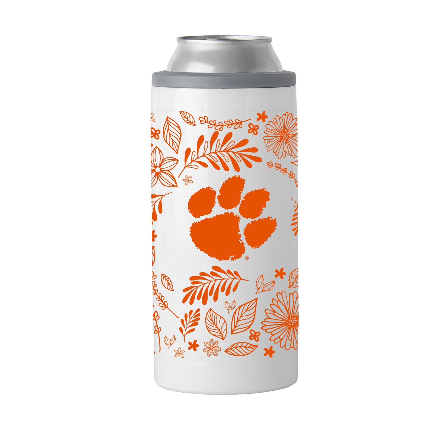 Clemson 12oz Botanical Slim Can Coolie