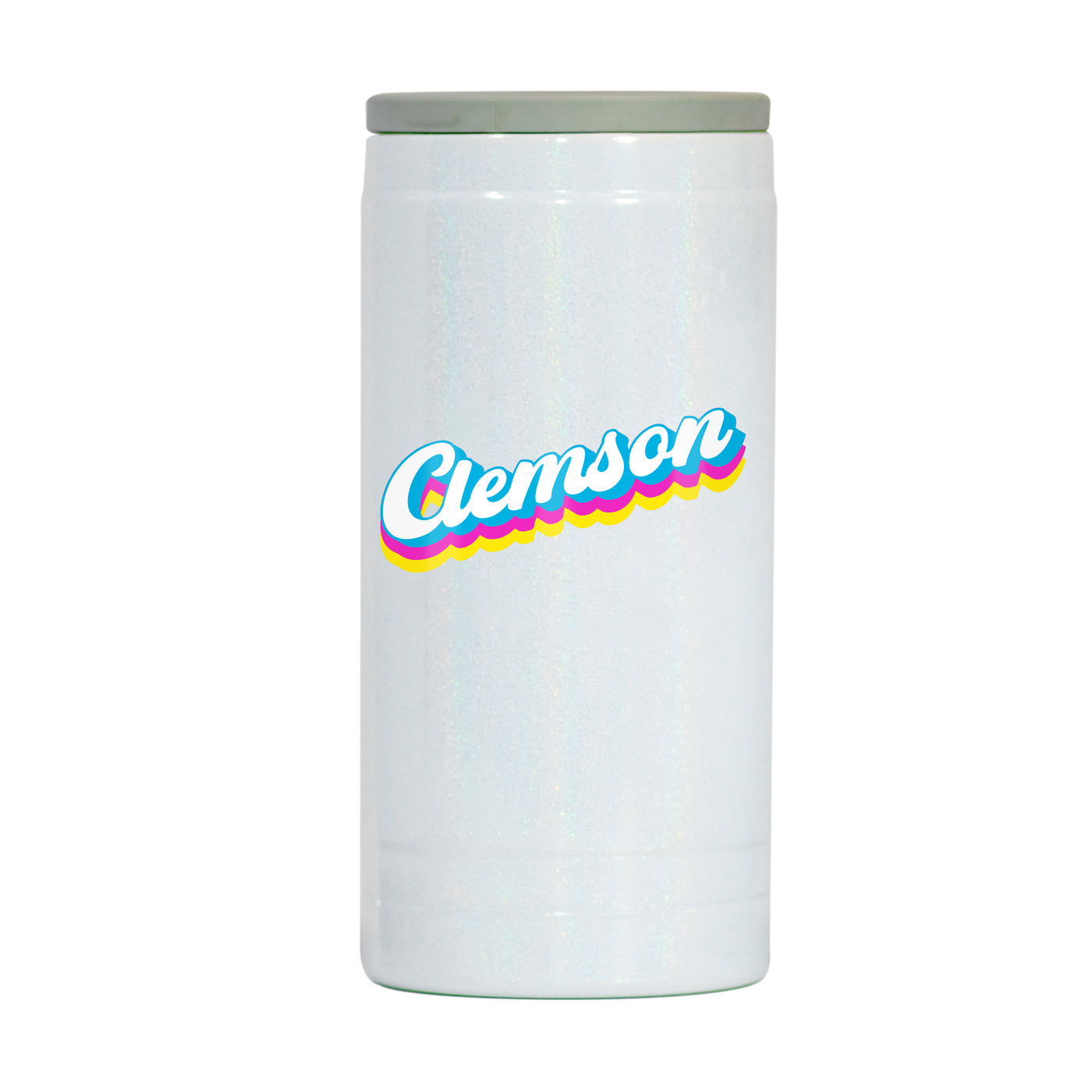 Clemson 12oz Shadow Iridescent Slim Coolie - Logo Brands