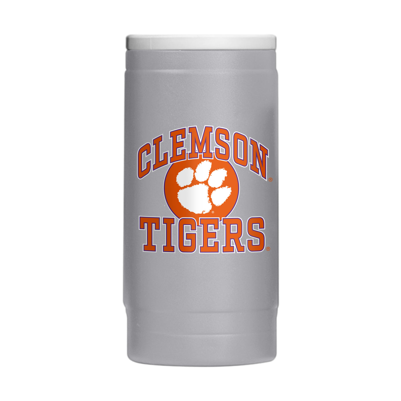 Clemson 12oz Athletic Powder Coat Slim Can Coolie