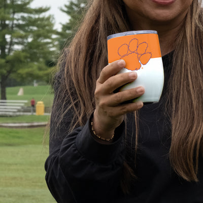 Clemson 16oz Colorblock Stainless Curved Beverage