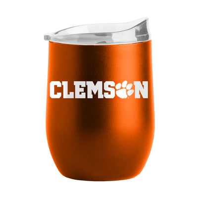 Clemson 16oz Flipside Powder Coat Curved Beverage