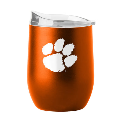 Clemson 16oz Flipside Powder Coat Curved Beverage